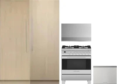 5 Piece Package Includes Refrigerator, Freezer, Range, Hood And Dishwasher